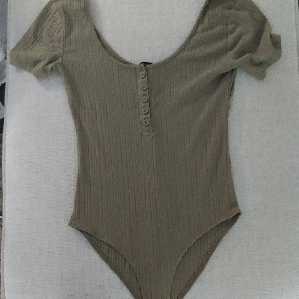 Super Soft Forever 21 Ribbed Cotton Bodysuit